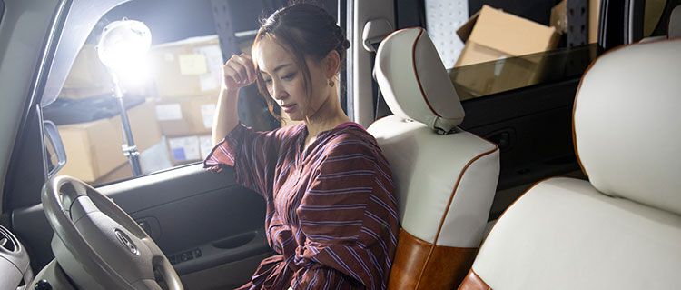 シートカバーの写真撮影