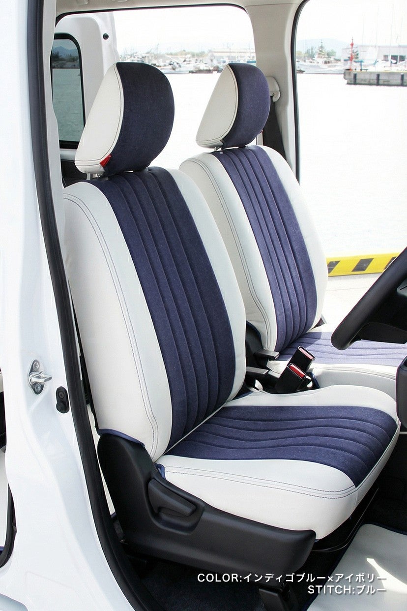 ヴォクシー（福祉車両）シートカバー Sandii サンディ デニムサンド ライトブルー