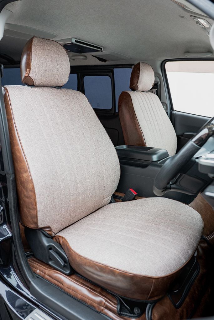 アウトランダー PHEV 3列 シートカバー Sandii エクレア ファブリックカラー