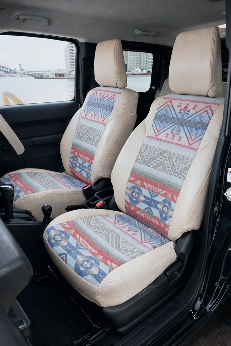 NV200バネットバン シートカバー Sandii カチナ 生地K10 グレージュ3