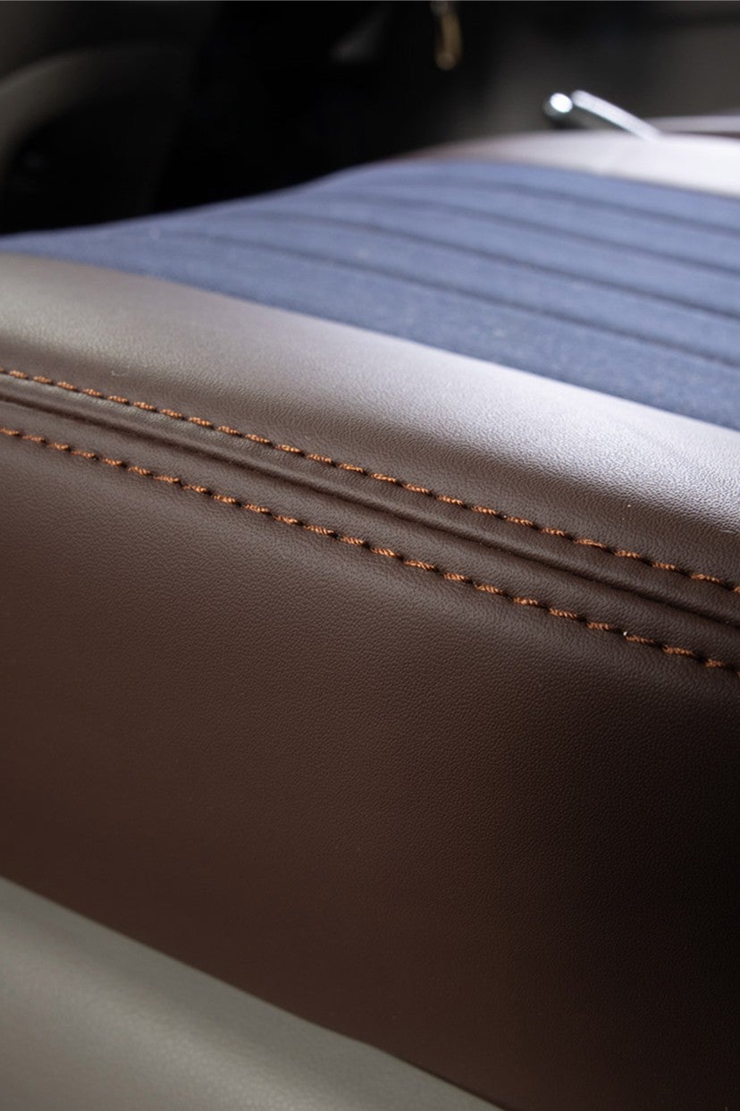 タウンエースバンシートカバー Sandii サンディ デニムサンド ブラック アクアマリン