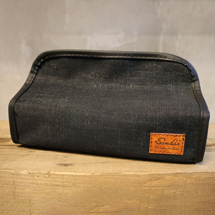 Sandii デニム ティッシュケース Denim Tissuecase | 車のシートカバー