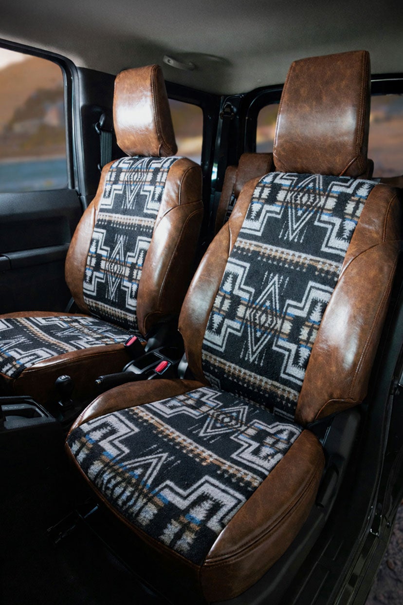 N-VAN e: シートカバー Native Americansテイスト×PUレザー 全席セット [Sandii サンディ] カチナ