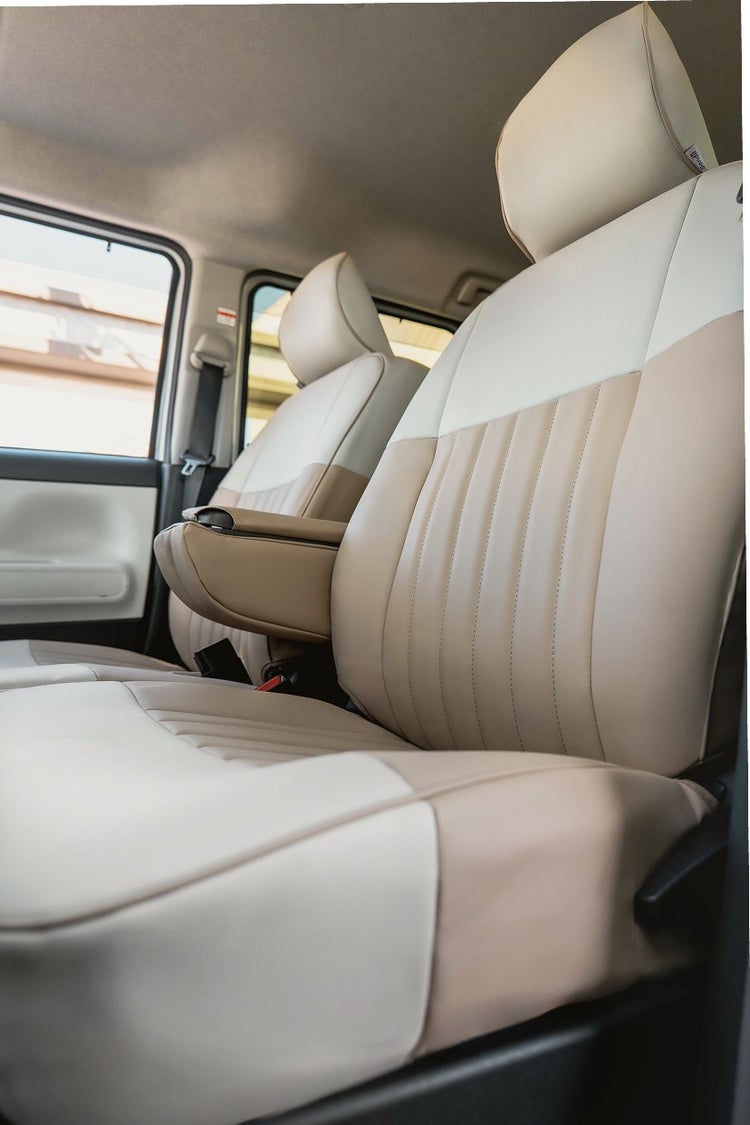 RAV4 シートカバー Sandii マカロン スカイブルー×アイボリー