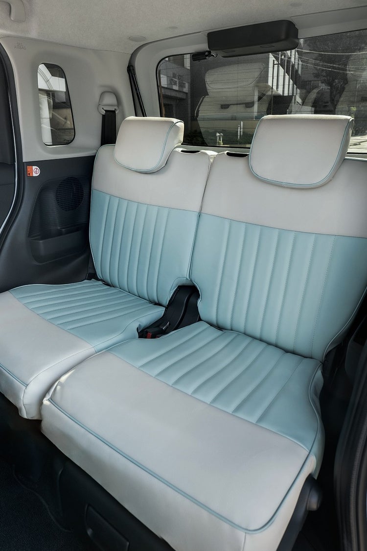 AZワゴン シートカバー Sandii マカロン ナチュラルブラウン×シルキーベージュ