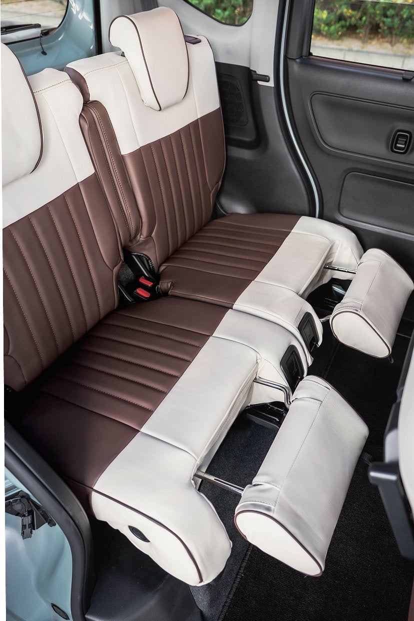 クライスラー300C シートカバー Sandii マカロン アイボリー×アイボリー