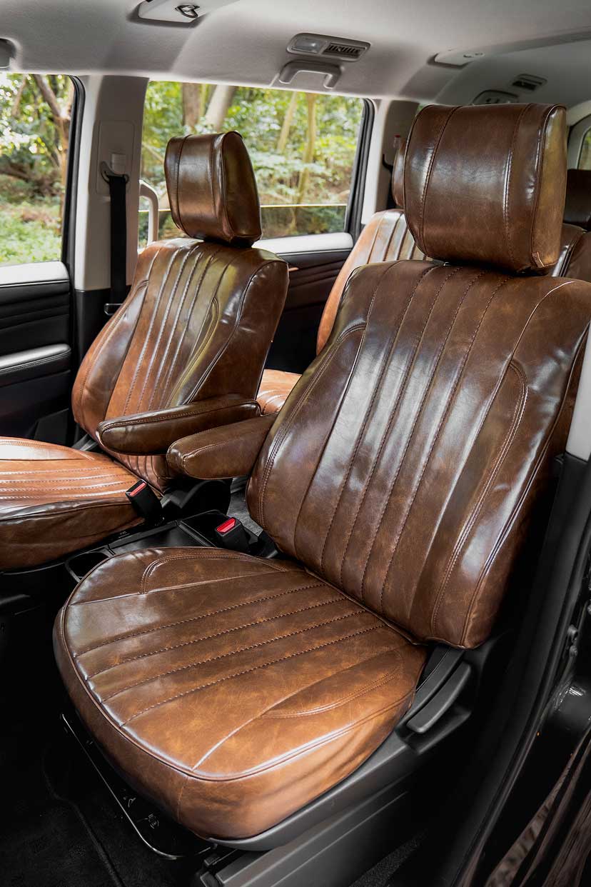 FIAT500 500C シートカバー Sandii オールドカヌレ ダークブラウン