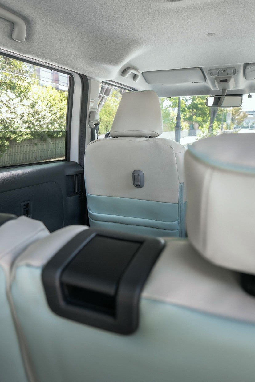 ミニキャブ MiEV シートカバー Sandii ビスキュイ アイスグリーン×スノーホワイト