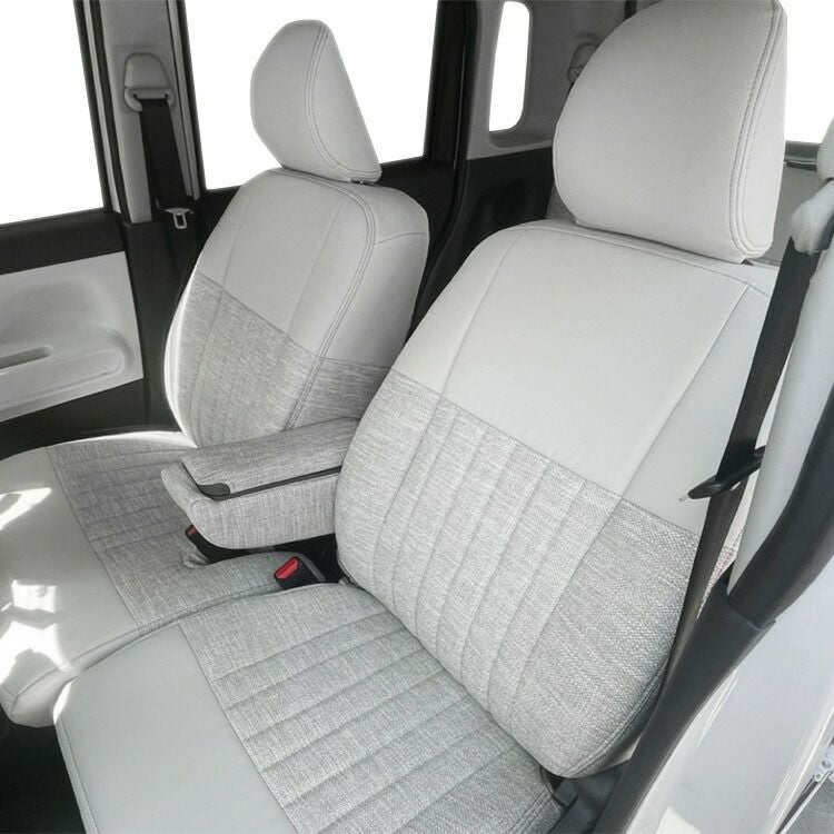 FIAT500 500C シートカバー Sandii ビスキュイ アースグレー×スノーホワイト