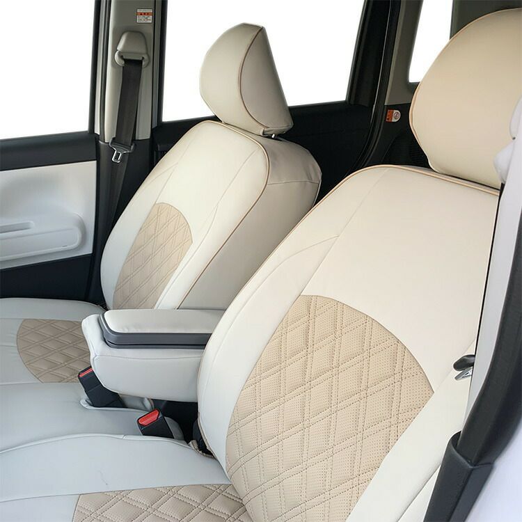C-HR シートカバー Sandii ドルチェ スノーホワイト×ナチュラルブラウン