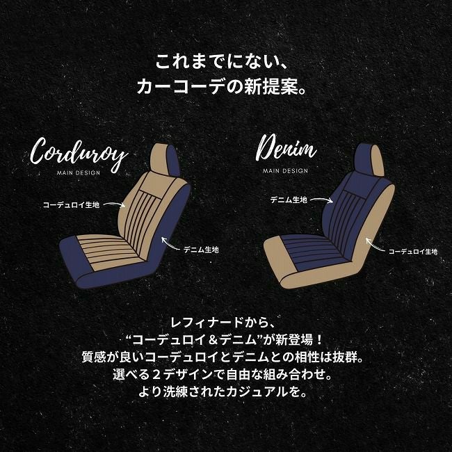 シートカバー Refinad レフィナード コーデュロイ 特徴1